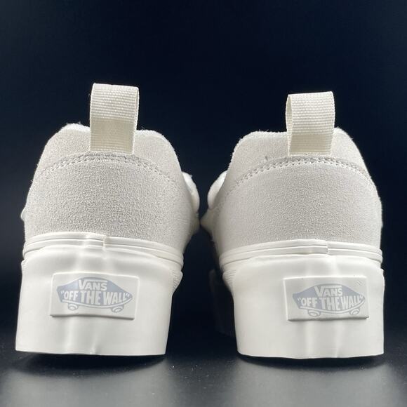 Vans Knu Skool Women’s Size 7 White Suede Casual Platform Sneaker Skate Shoe NEW - Picture 3 of 9